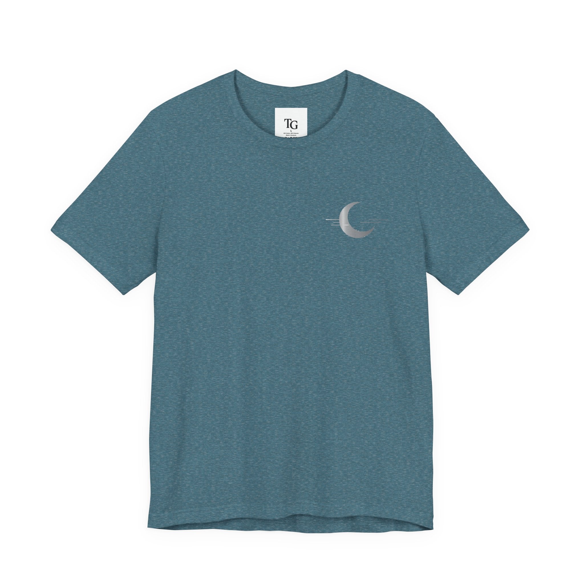 Serene Moon Graphic Tee, Relaxed Unisex T-Shirt for Stargazers, Casual Wear, Gift for Astronomers, Outdoor Adventures, Celestial Lovers