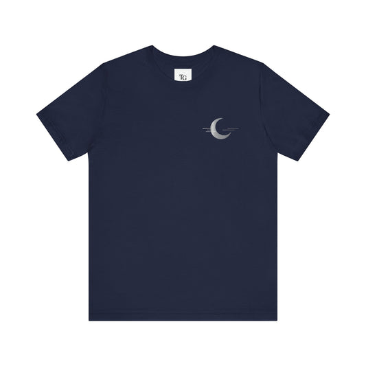 Serene Moon Graphic Tee, Relaxed Unisex T-Shirt for Stargazers, Casual Wear, Gift for Astronomers, Outdoor Adventures, Celestial Lovers