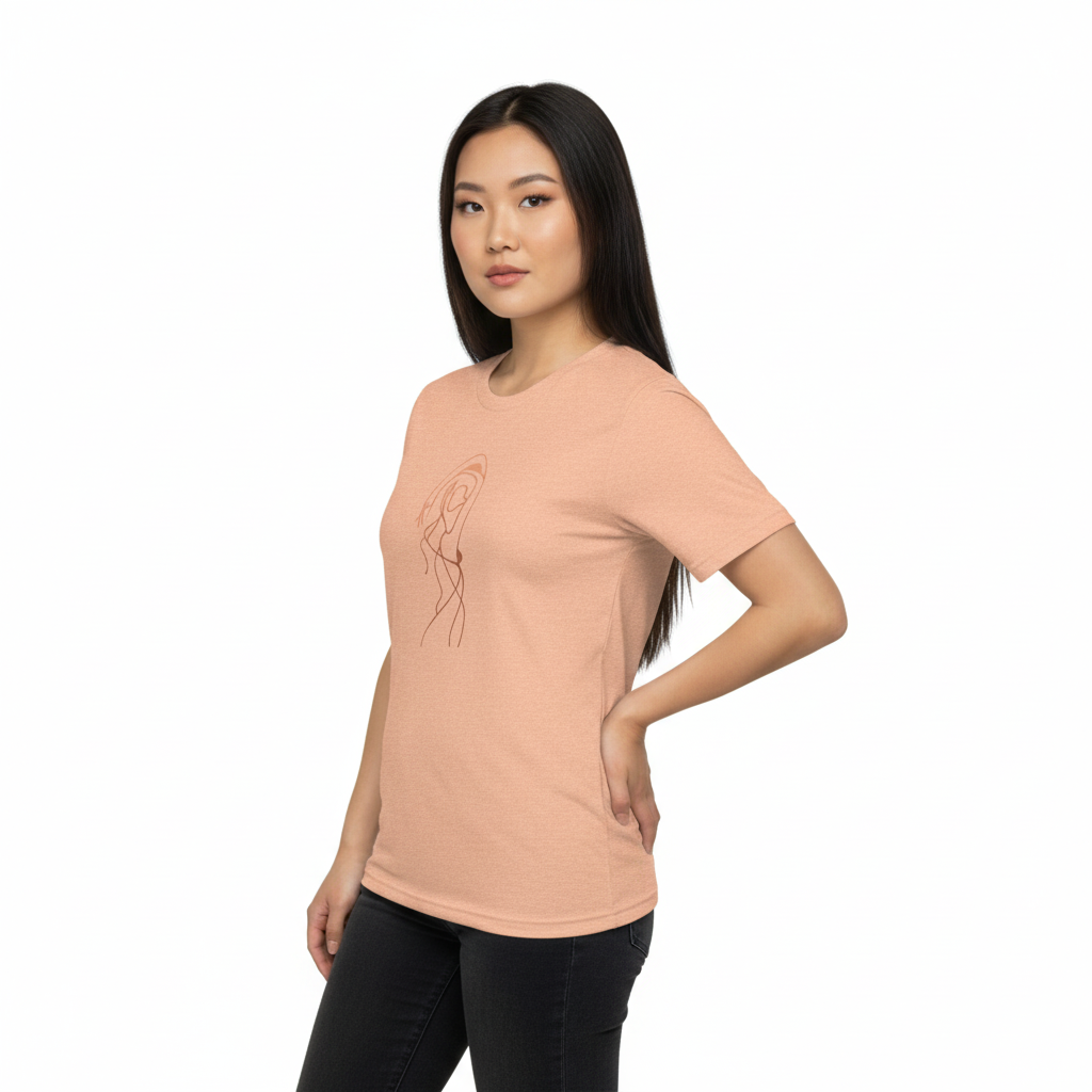 Stylish Feminine Tee with Minimalist Design, Casual Wear, Gift for Her, Fashion T-Shirt, Everyday Style