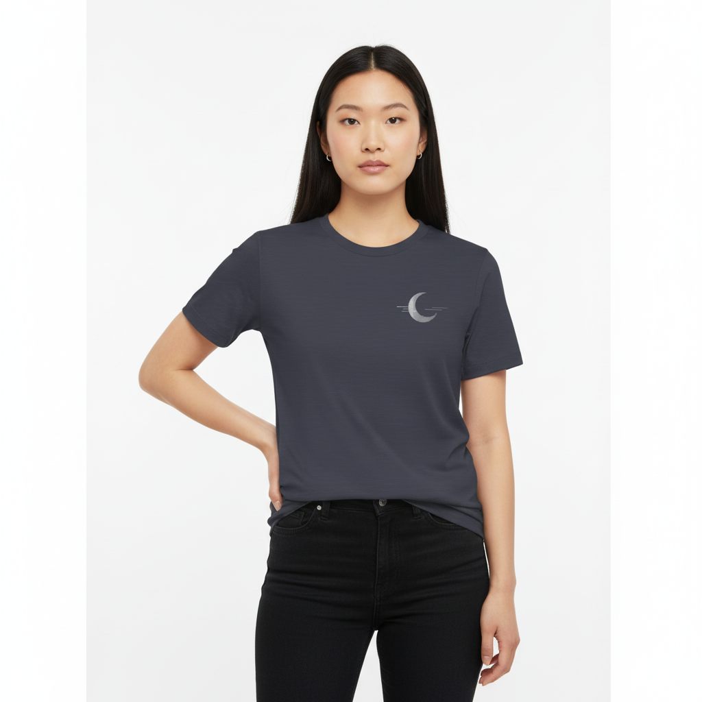 Serene Moon Graphic Tee, Relaxed Unisex T-Shirt for Stargazers, Casual Wear, Gift for Astronomers, Outdoor Adventures, Celestial Lovers