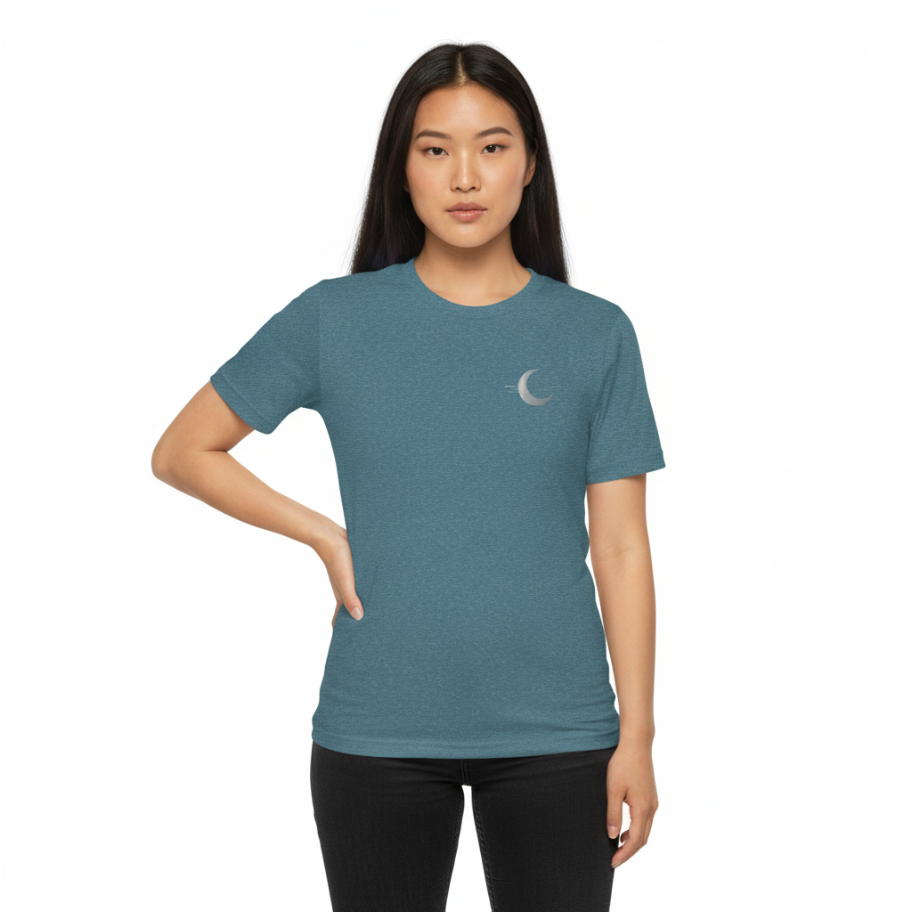 Serene Moon Graphic Tee, Relaxed Unisex T-Shirt for Stargazers, Casual Wear, Gift for Astronomers, Outdoor Adventures, Celestial Lovers
