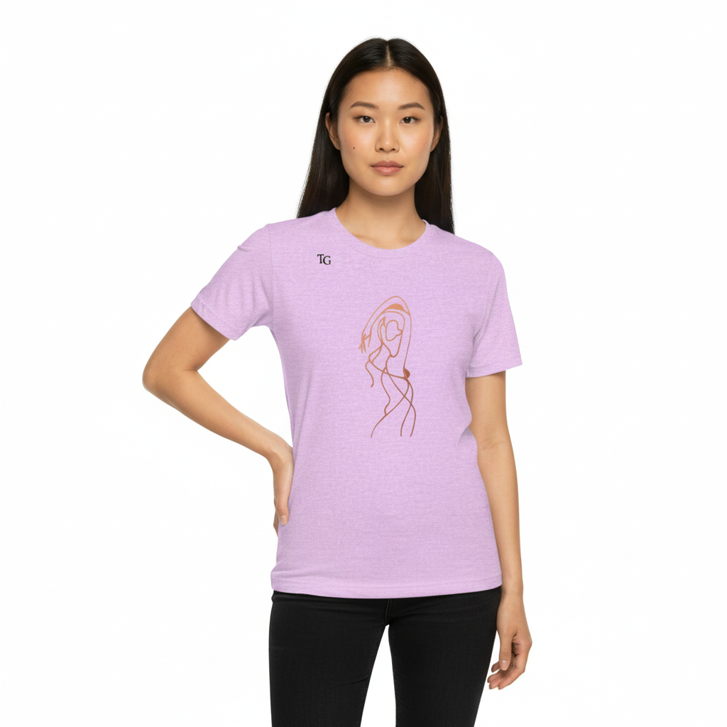 Stylish Feminine Tee with Minimalist Design, Casual Wear, Gift for Her, Fashion T-Shirt, Everyday Style