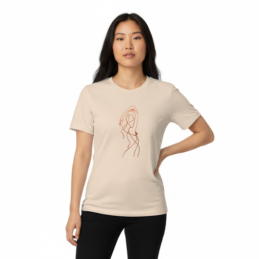 Stylish Feminine Tee with Minimalist Design, Casual Wear, Gift for Her, Fashion T-Shirt, Everyday Style