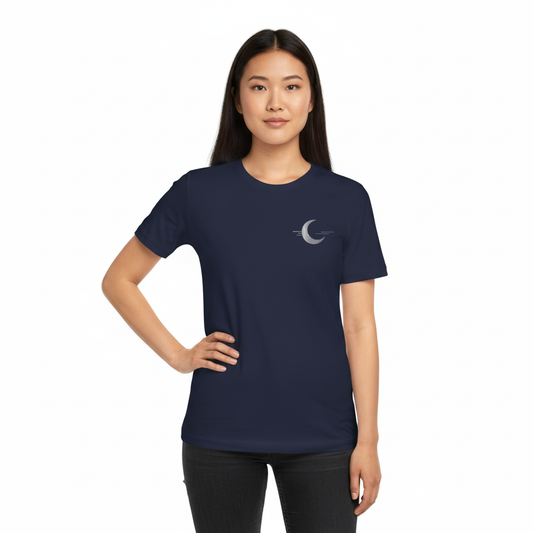 Serene Moon Graphic Tee, Relaxed Unisex T-Shirt for Stargazers, Casual Wear, Gift for Astronomers, Outdoor Adventures, Celestial Lovers